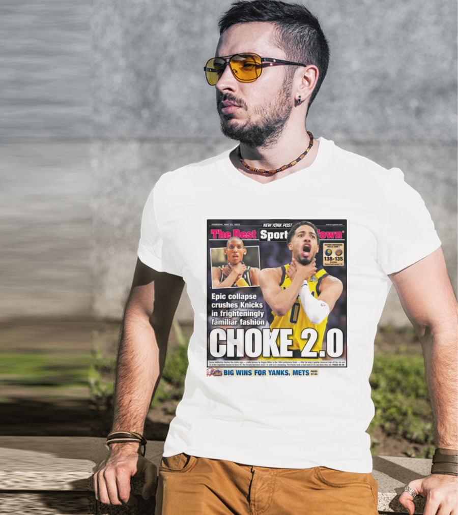 New York Post Epic Collapse Choke 2.0 Knicks Frighteningly Familiar Fashion T-Shirt
