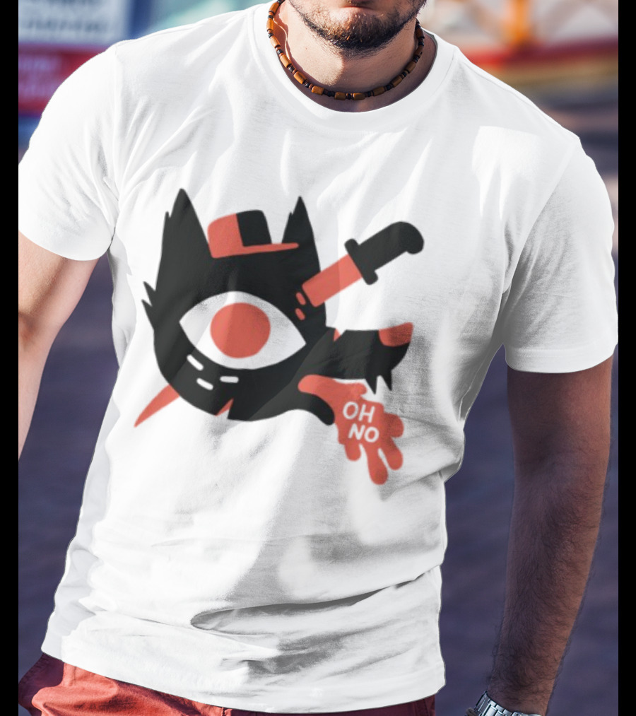 Oh No Dog Knife Eye Graphic T-Shirt