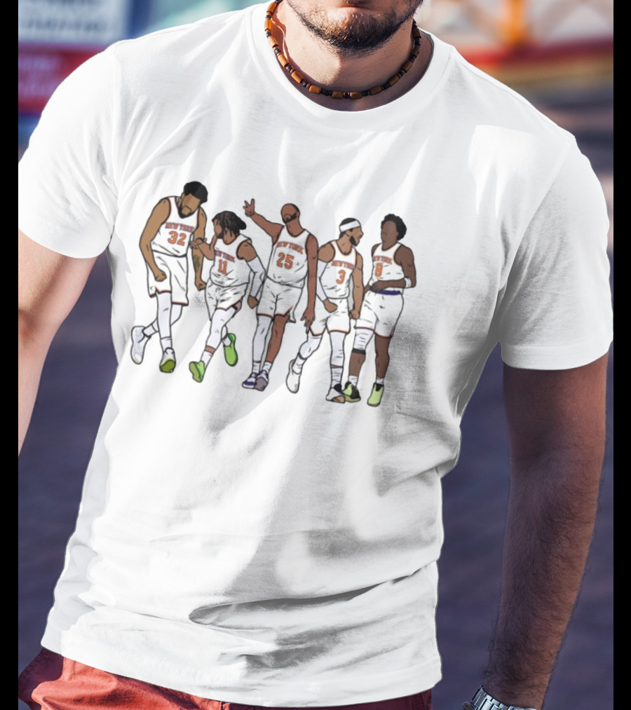 New York Basketball Brunson Hart Classic Team Players Illustration T-Shirt