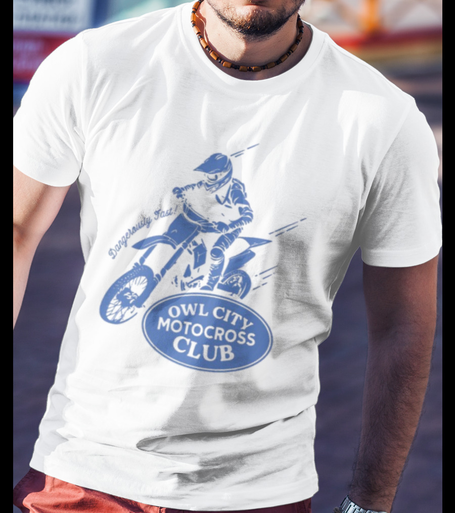 Owl City Motocross Club Dirt Bike Racer Adventure T-Shirt