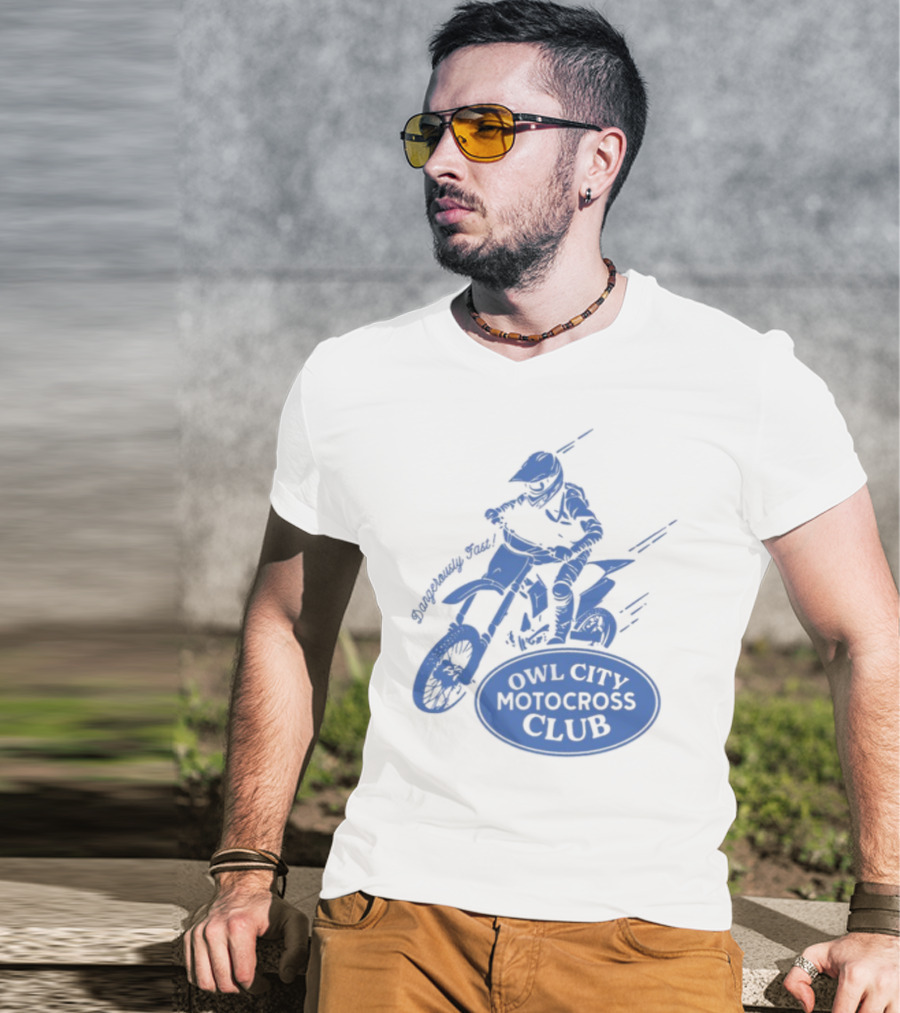 Owl City Motocross Club Dirt Bike Racer Adventure T-Shirt