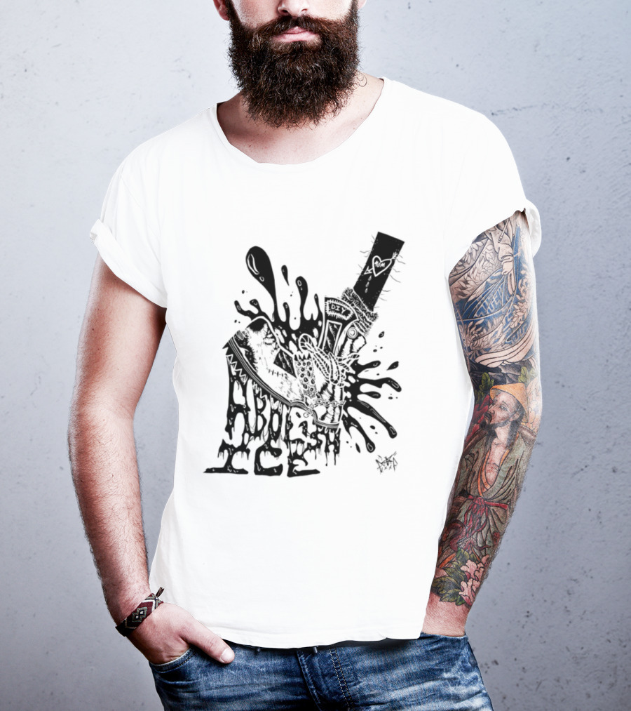 Punk With A Camera Abolish Ice Graphic Design Illustration T-Shirt
