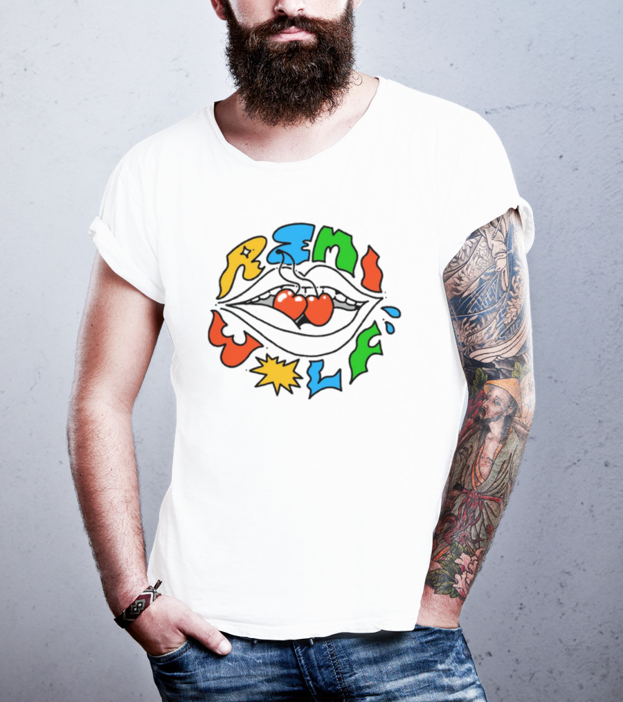 Remi Wolf Cherries Colorful Abstract Text Bright And Playful Style T-Shirt