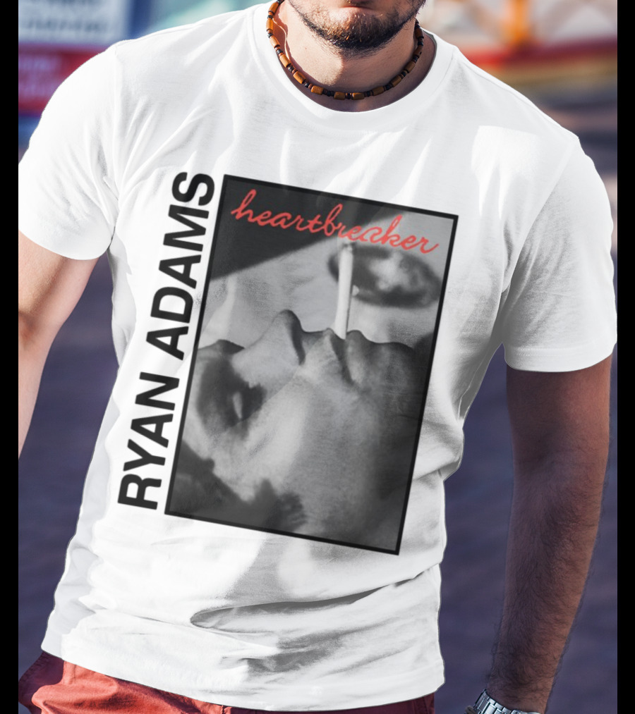 Ryan Adams Heartbreaker Anniversary Cigarette Portrait T-Shirt