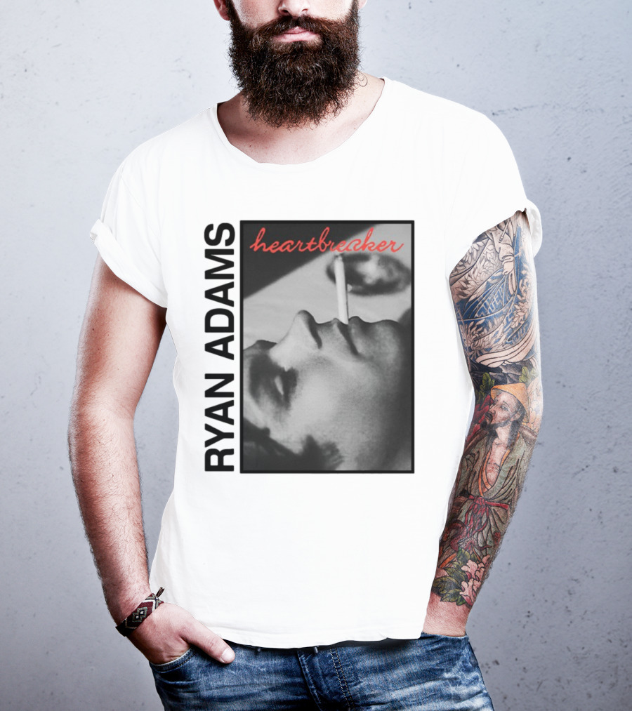 Ryan Adams Heartbreaker Anniversary Cigarette Portrait T-Shirt
