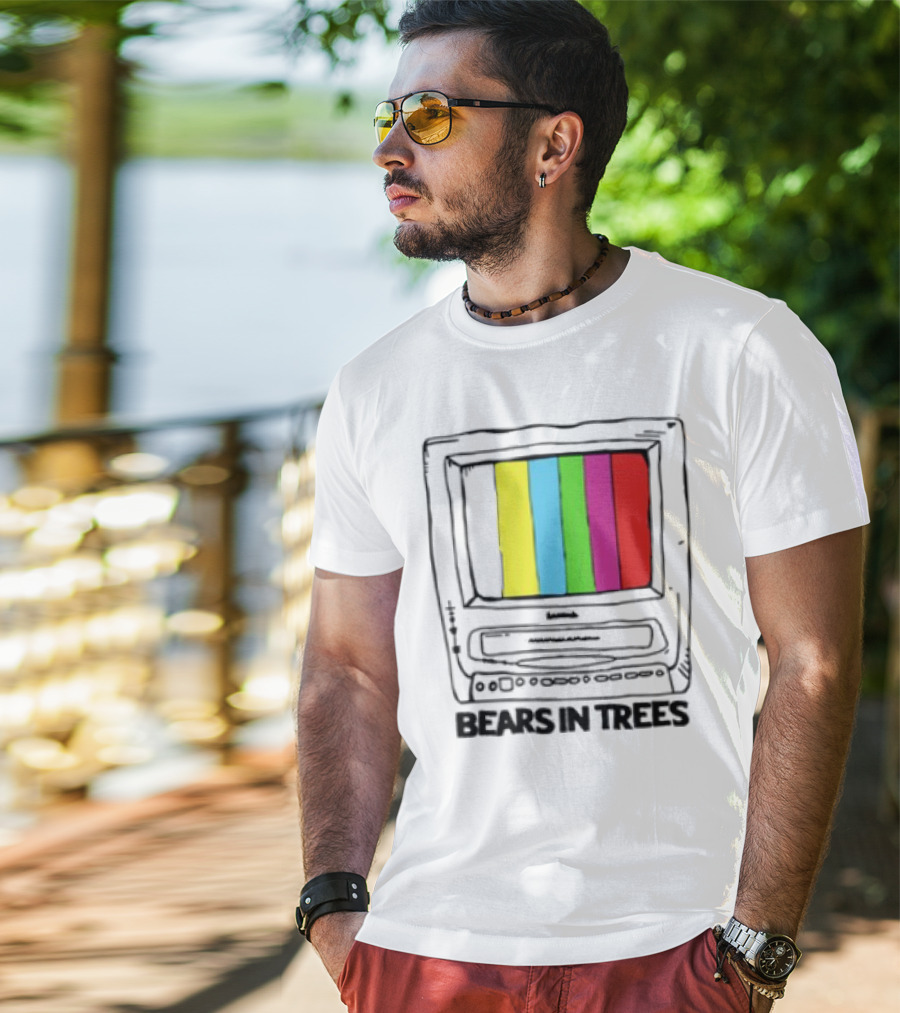 Bearsintrees TV Colorful Retro Bars Aesthetic T-Shirt