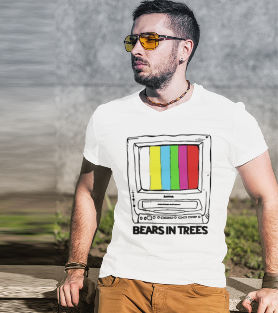 Bearsintrees TV Colorful Retro Bars Aesthetic T-Shirt