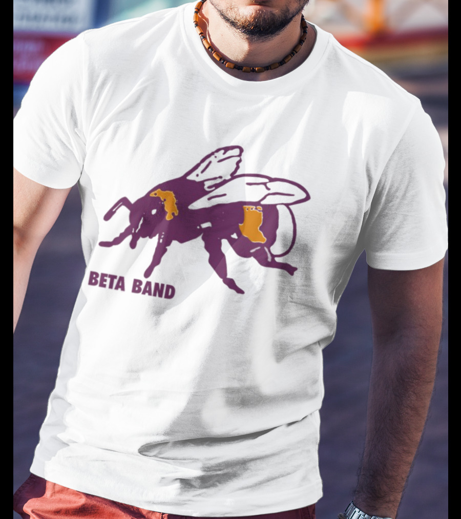 Beta Band Abstract Bee Purple Yellow T-Shirt