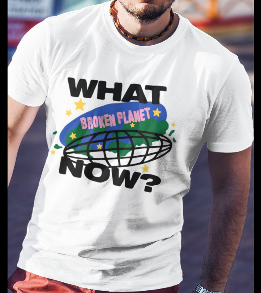 Broken Planet What Now Stars Globe T-Shirt