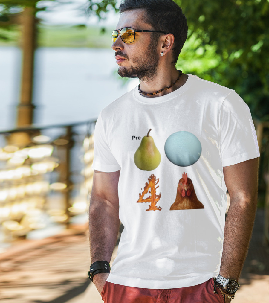 Prepare Pear Sphere Fire Chicken T-Shirt