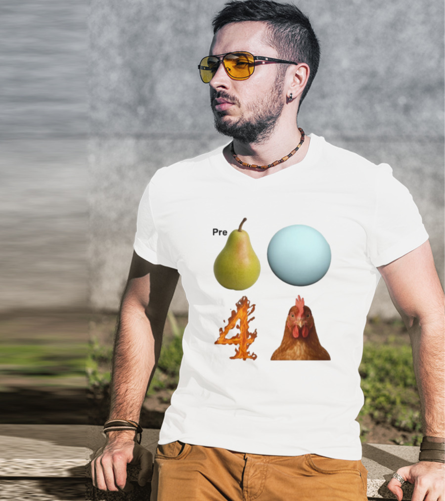 Prepare Pear Sphere Fire Chicken T-Shirt