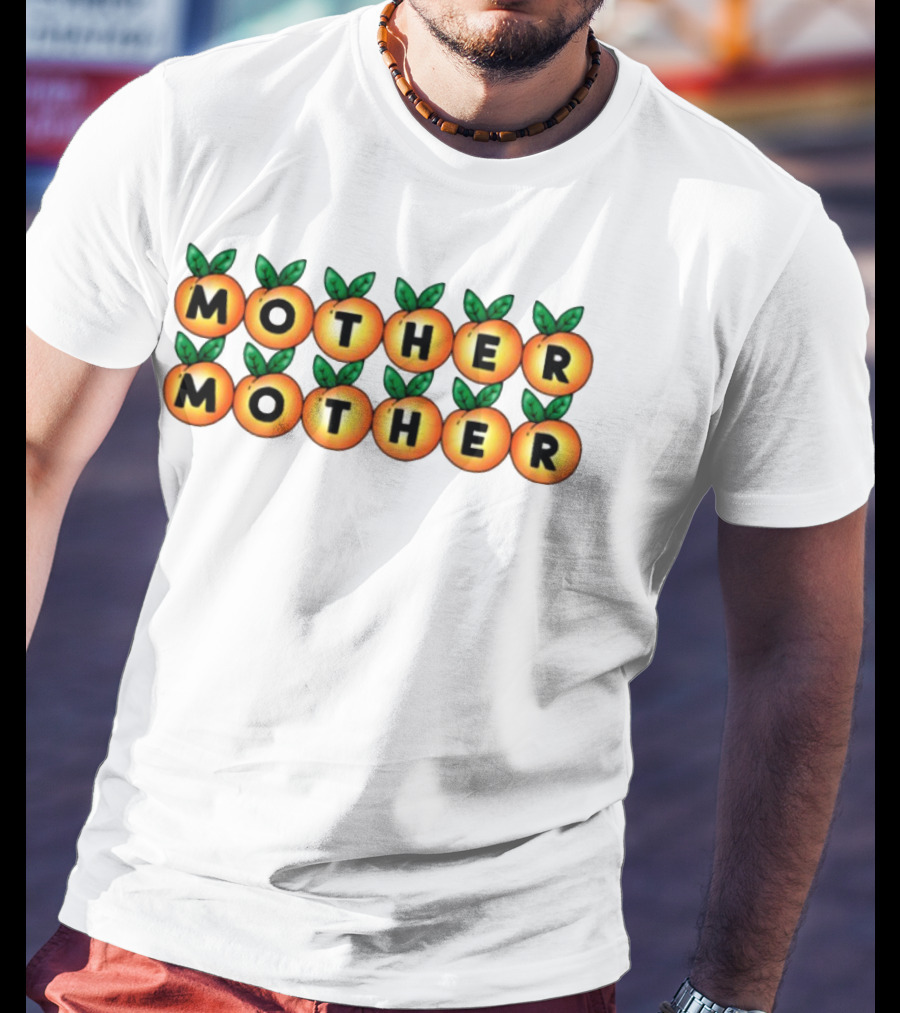 Mother Mother Peach Design Pattern T-Shirt