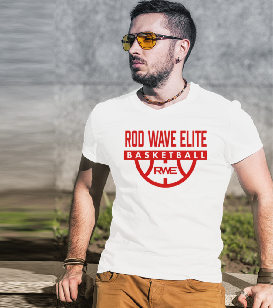 Rod Wave Elite Basketball RWE Performance White T-Shirt