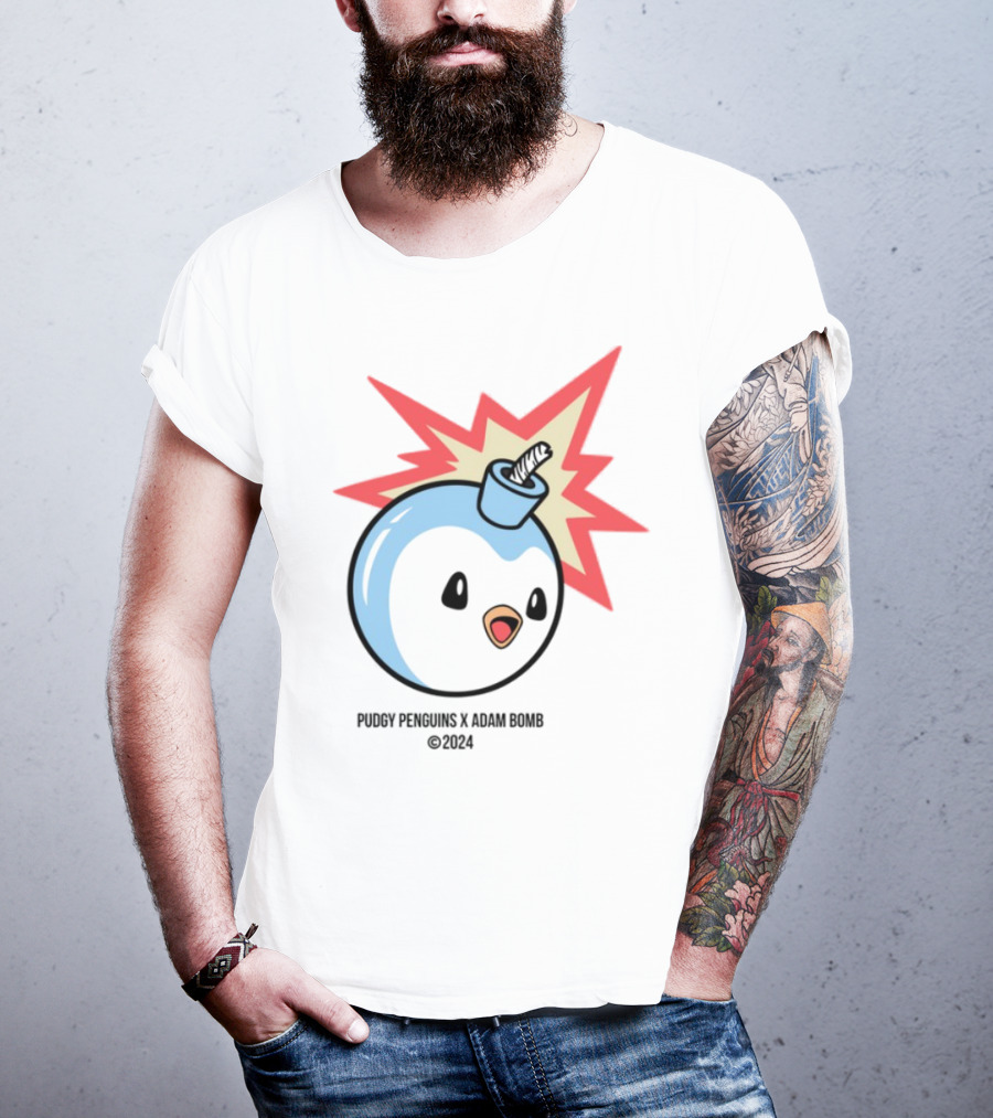The Hundreds Pudgy Penguins Adam Bomb Collaboration 2023 T-Shirt