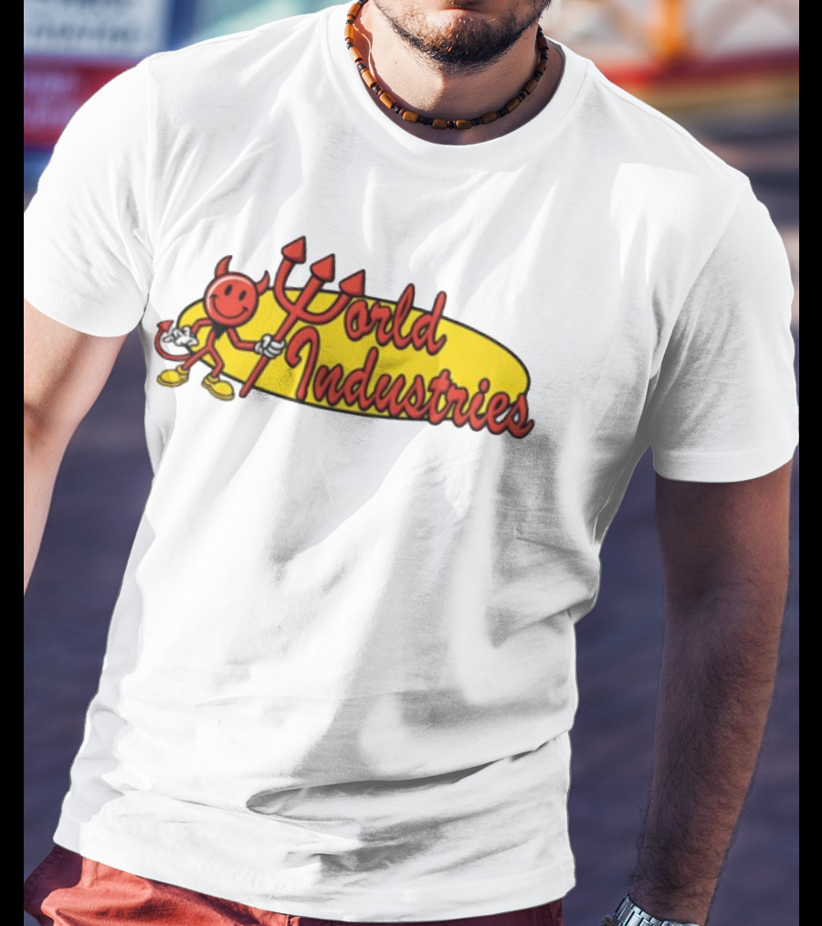 World Industries Devil Smiley Trident Oval T-Shirt