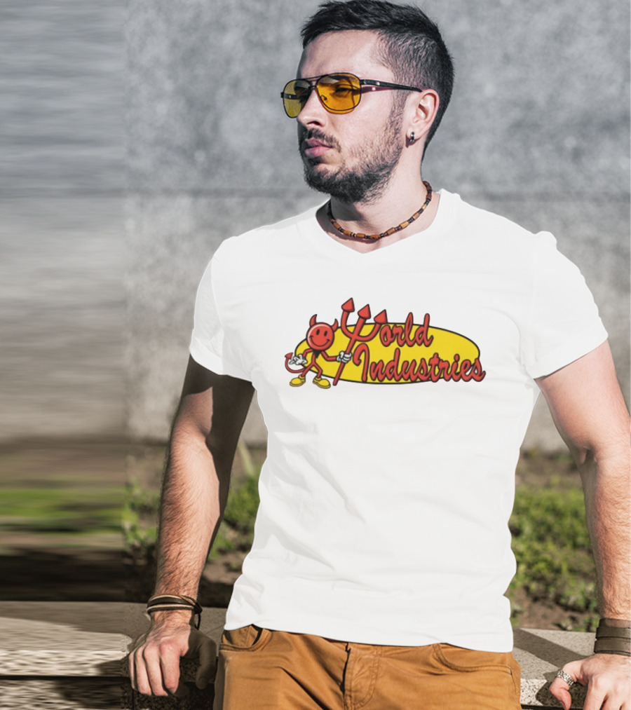 World Industries Devil Smiley Trident Oval T-Shirt