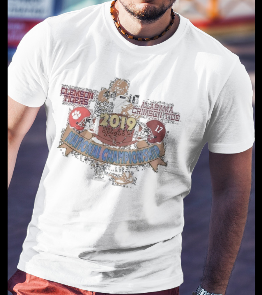 Alabama Crimson Tide Vs Clemson Tigers 2019 National Championship Matchup Santa Clara CA T-Shirt