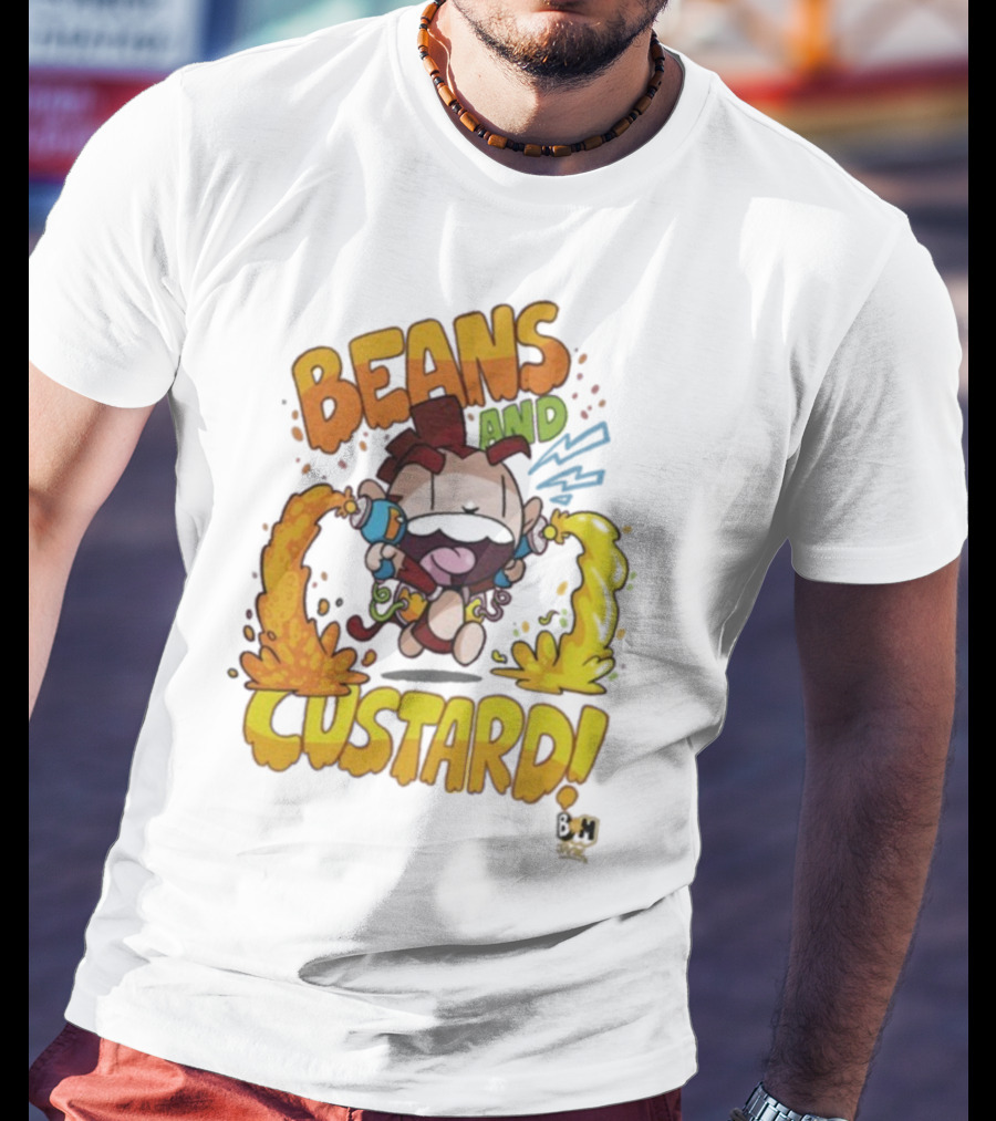 Beans And Custard Monkey Splash Comic Style Adventure T-Shirt