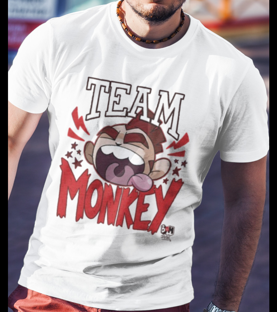 TEAM MONKEY BUNNY VS MONKEY TEAM SUPPORTERS FUN FACE T-Shirt