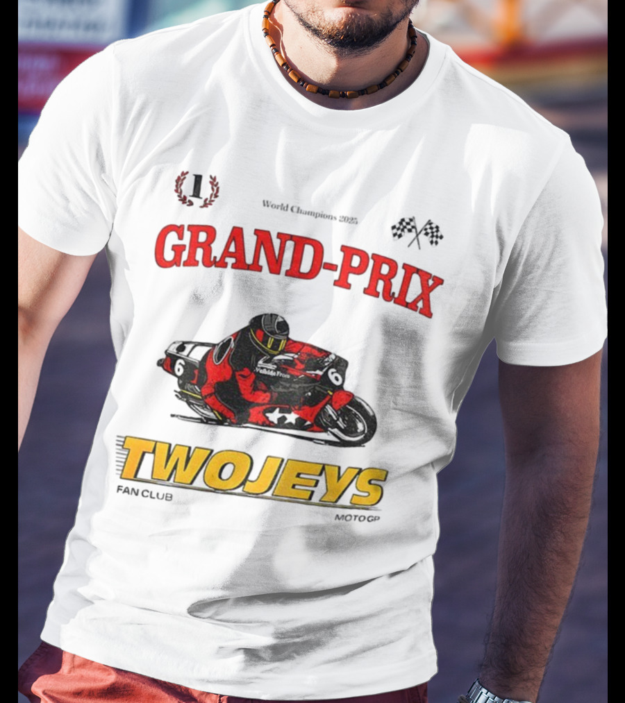 Grand Prix World Champions 2025 Twojeys Moto Racing Fan Club T-Shirt