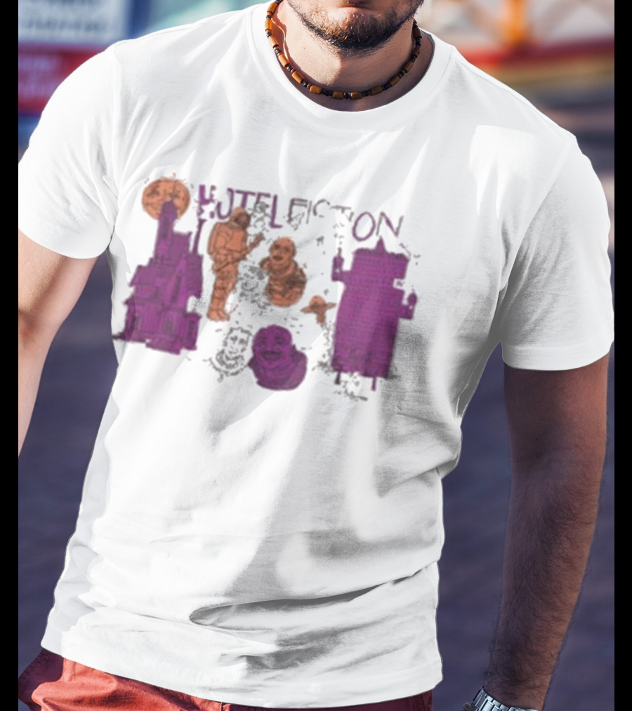 Hotel Fiction Astronaut Space Adventure Moon And Rocket Scene T-Shirt