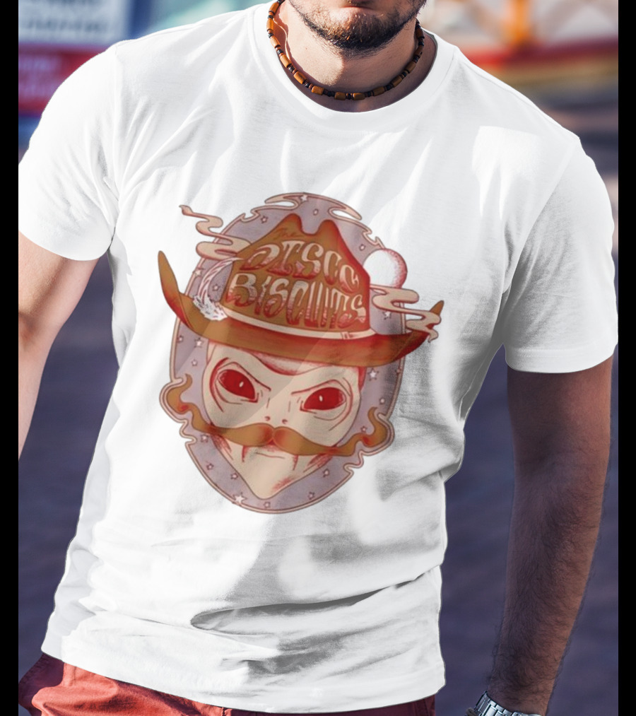Disco Biscuits Alien Cowboy With Hat And Mustache T-Shirt