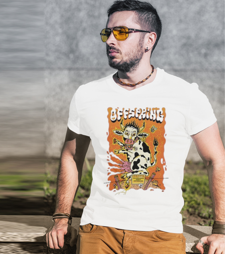Offspring Hallenstadion Zurich 2025 Tour September Switzerland Cow Art T-Shirt