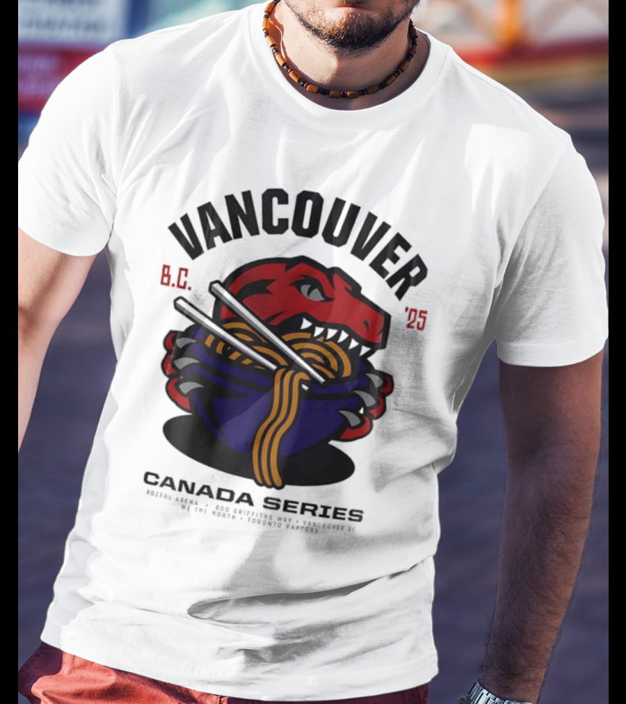 Vancouver BC 2025 Toronto Raptors Noodles Series T-Shirt