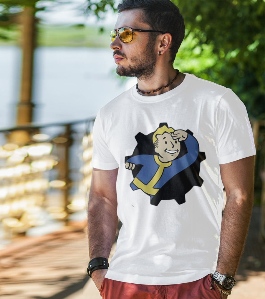 Fallout Vault Boy Lookout Iconic Pose T-Shirt