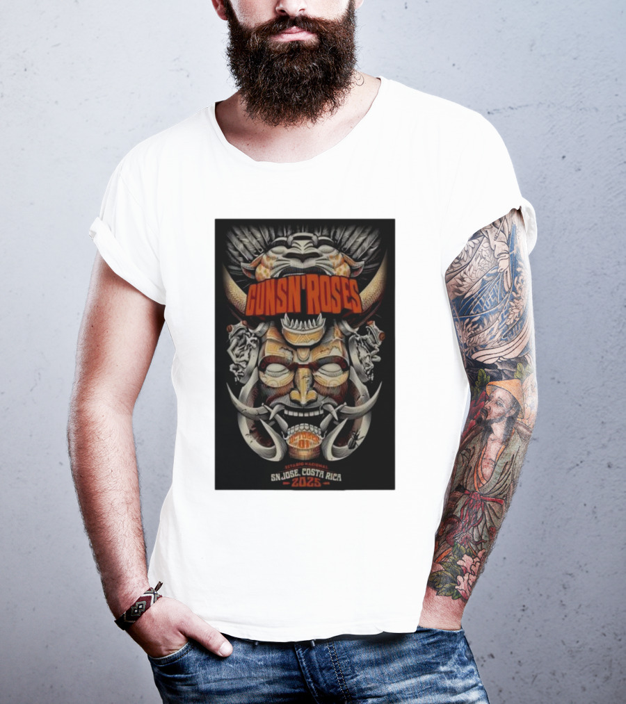 Guns N Roses Estadio Nacional San José Costa Rica 2025 T-Shirt