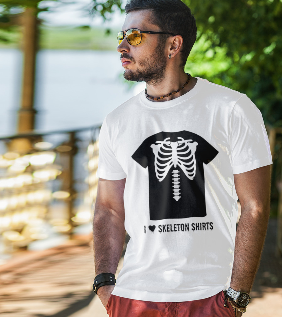 I Love Skeletons Heart Original Skeleton T-Shirt