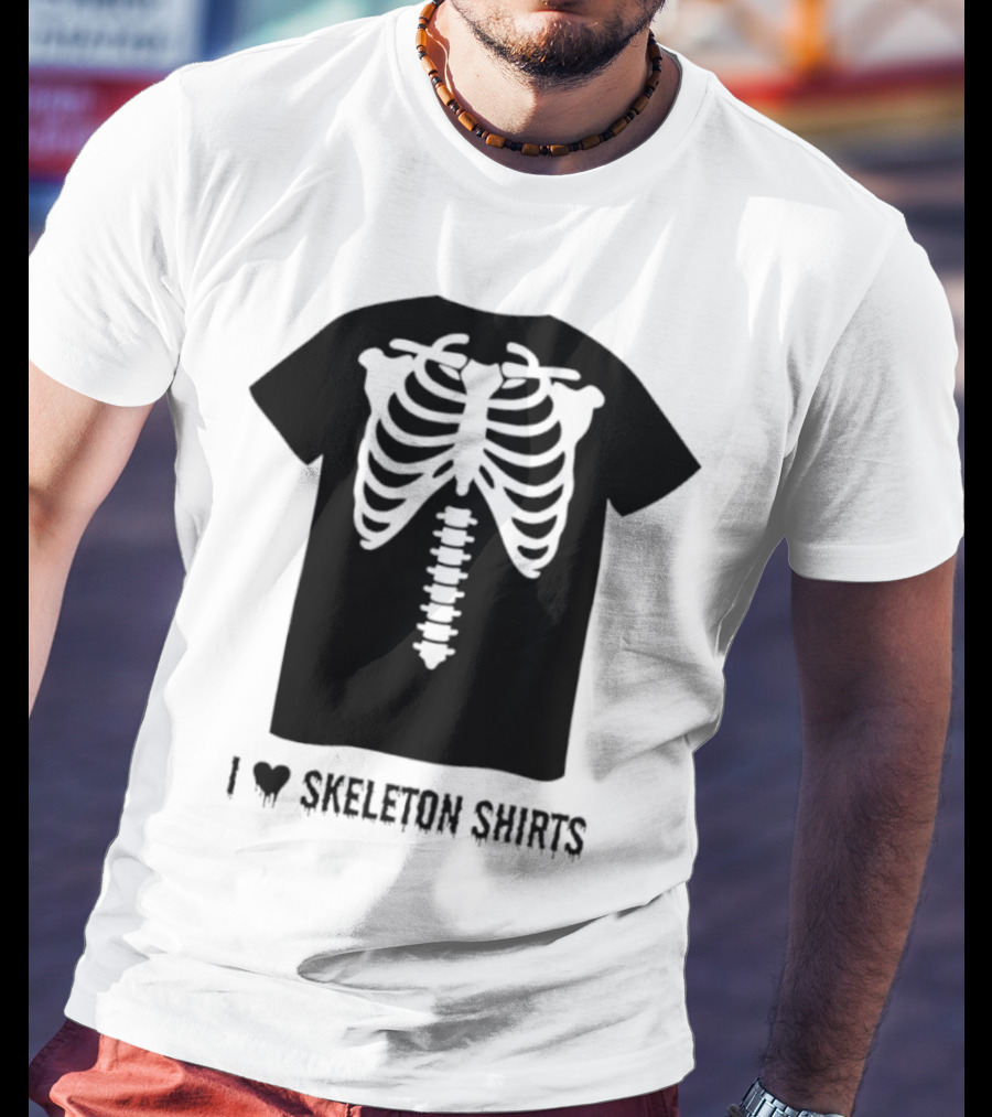I Love Skeletons Heart Original Skeleton T-Shirt
