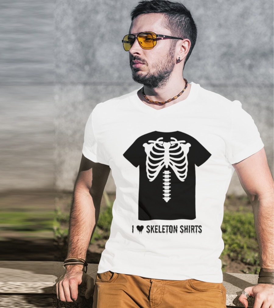 I Love Skeletons Heart Original Skeleton T-Shirt