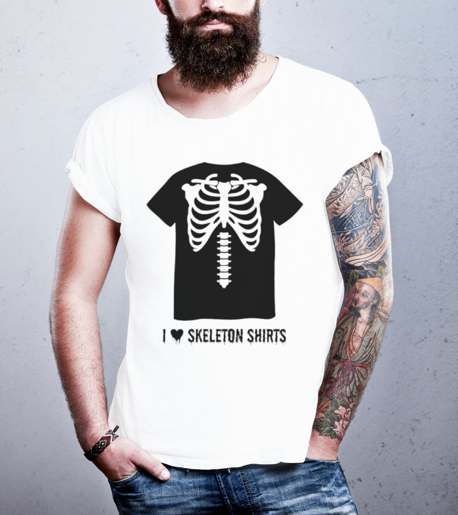 I Love Skeletons Heart Original Skeleton T-Shirt