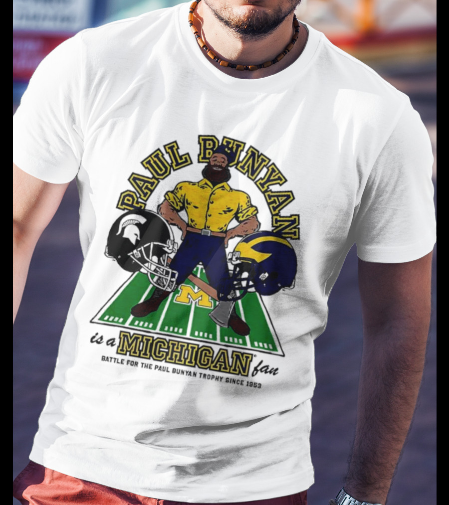 Paul Bunyan Michigan Wolverines M Helmet Since 1952 T-Shirt