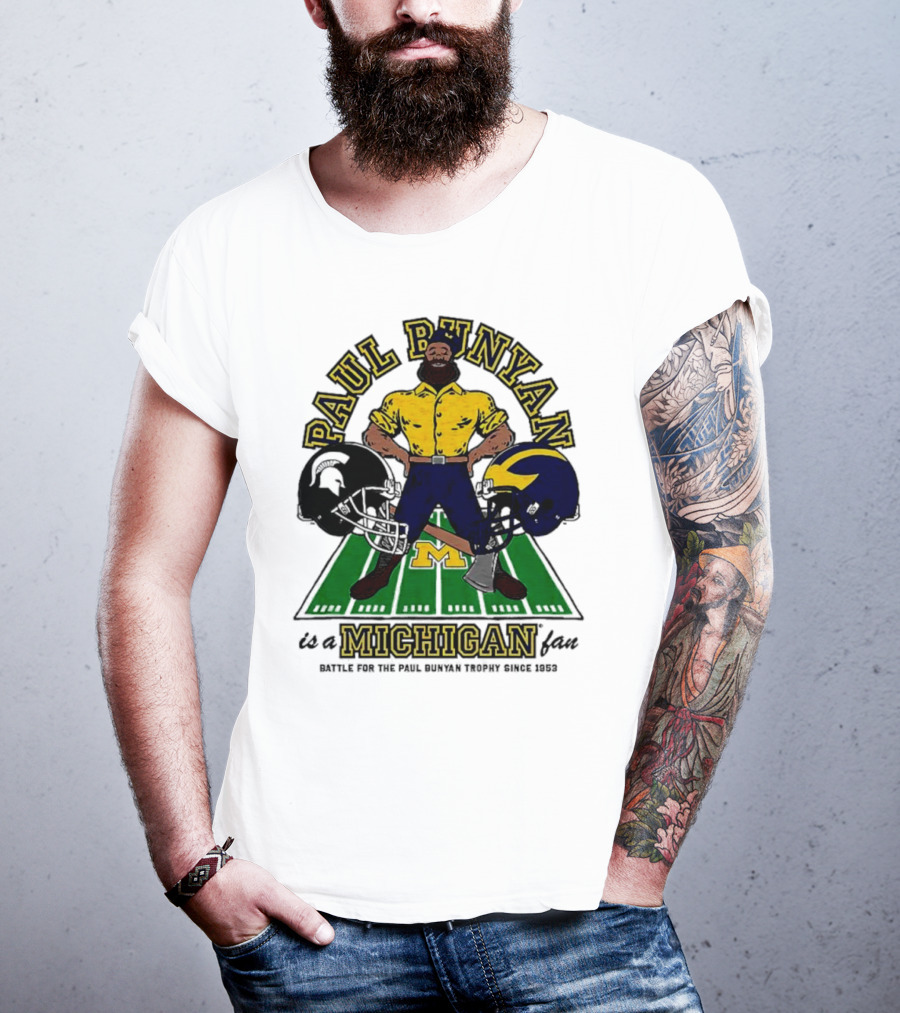 Paul Bunyan Michigan Wolverines M Helmet Since 1952 T-Shirt