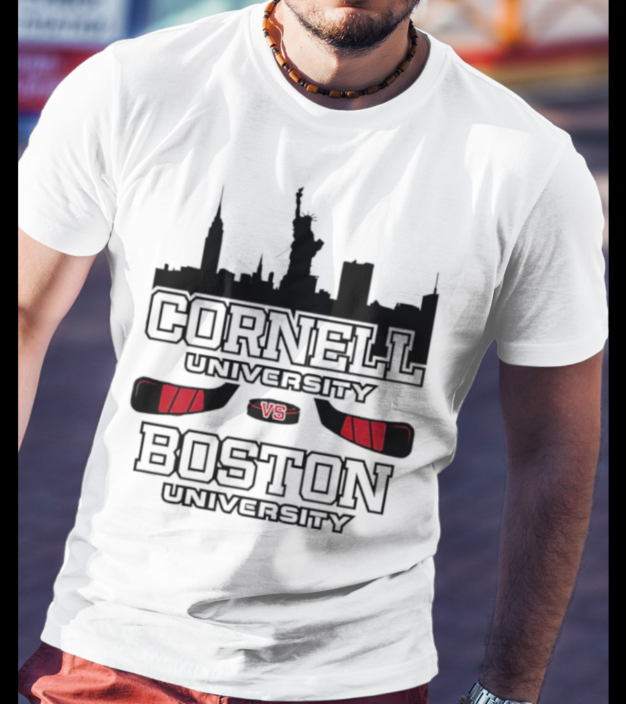 Red Hot Hockey Cornell University Boston University V8 T-Shirt