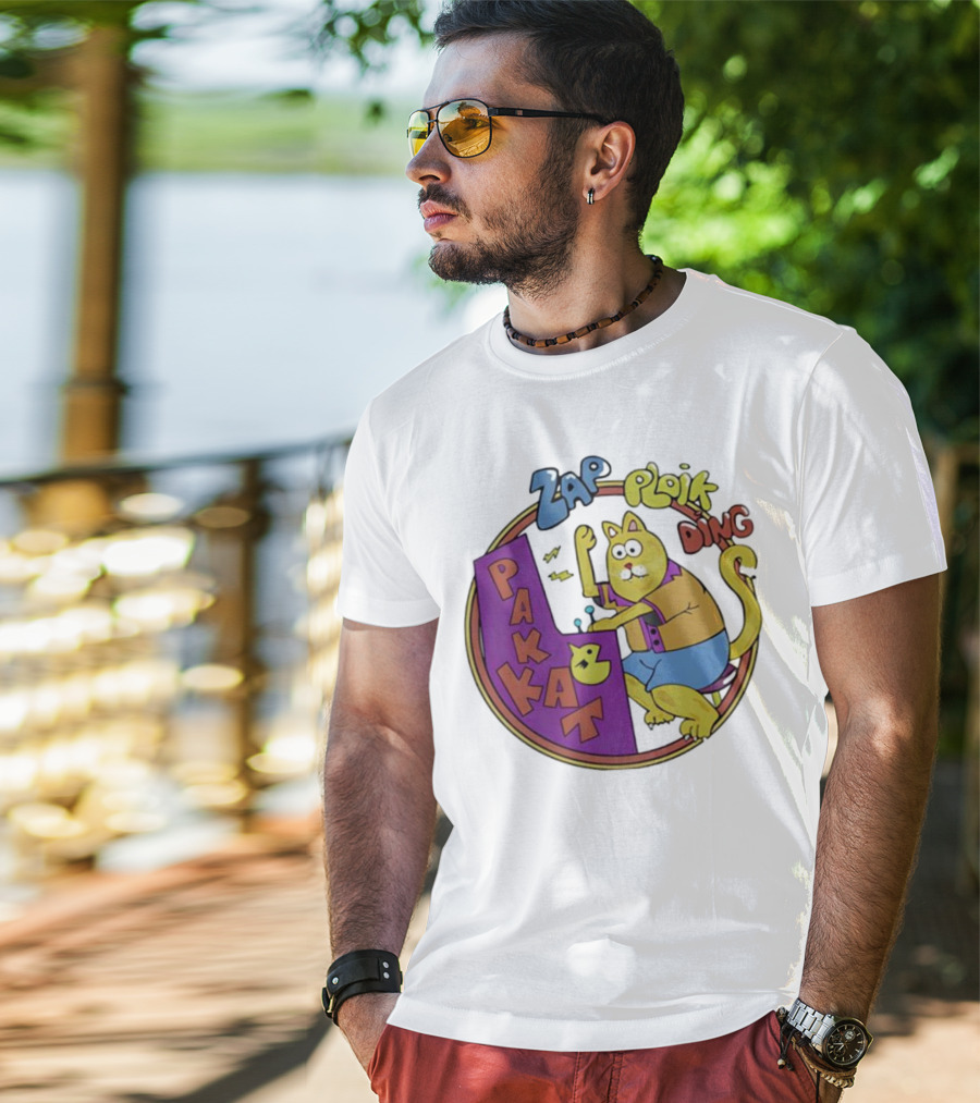Stranger Things Zap Ploik Ding Cat Cartoon Pakkat T-Shirt