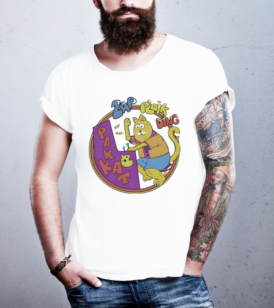 Stranger Things Zap Ploik Ding Cat Cartoon Pakkat T-Shirt
