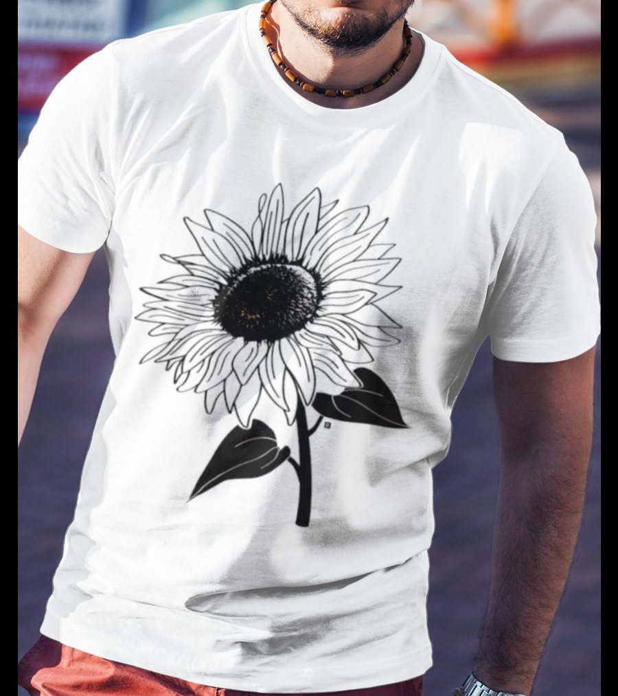 Sunflower Beautiful Botanical Art T-Shirt