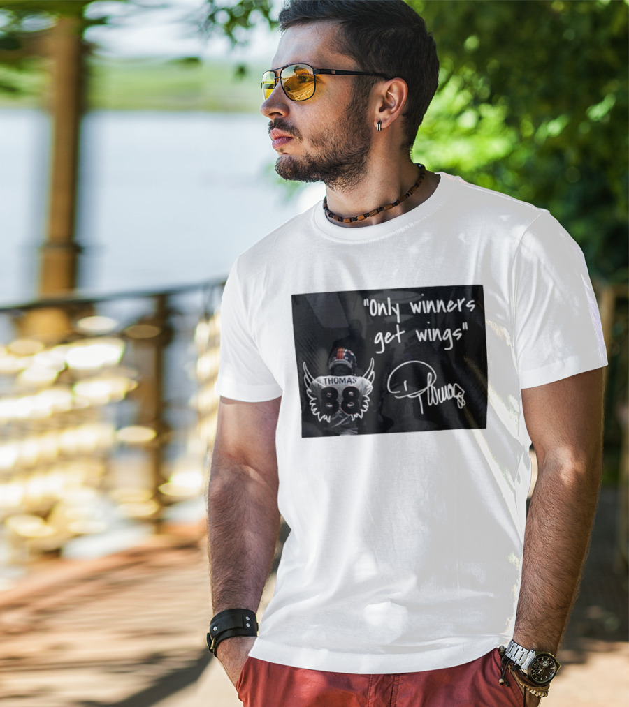 Thomas Number 88 Only Winners Get Wings Signature T-Shirt