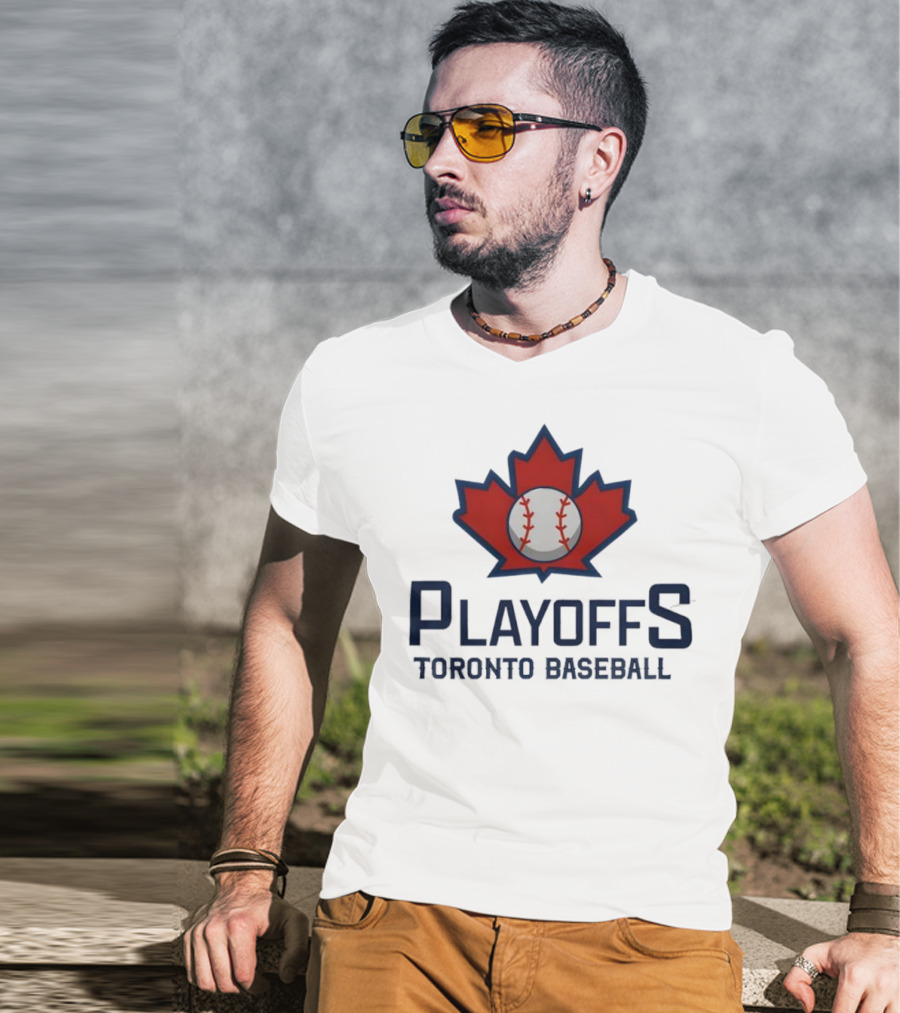 Toronto Baseball Playoffs Maple Leaf Icon T-Shirt