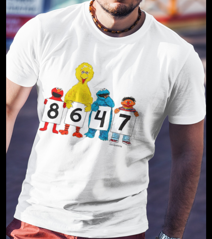 8647 Sesame Street Elmo Big Bird Cookie Monster Ernie T-Shirt