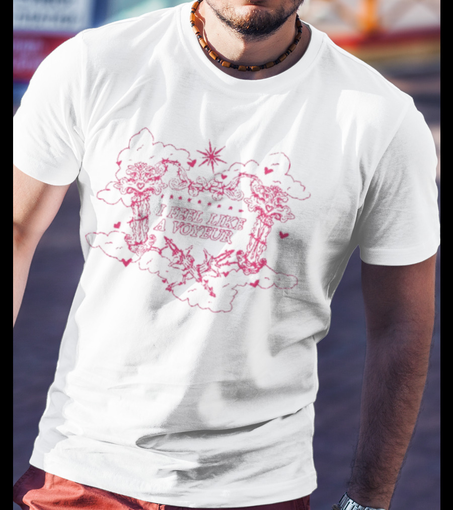 AlessiRose I Feel Like A Voyeur Starry Cloud Hearts T-Shirt