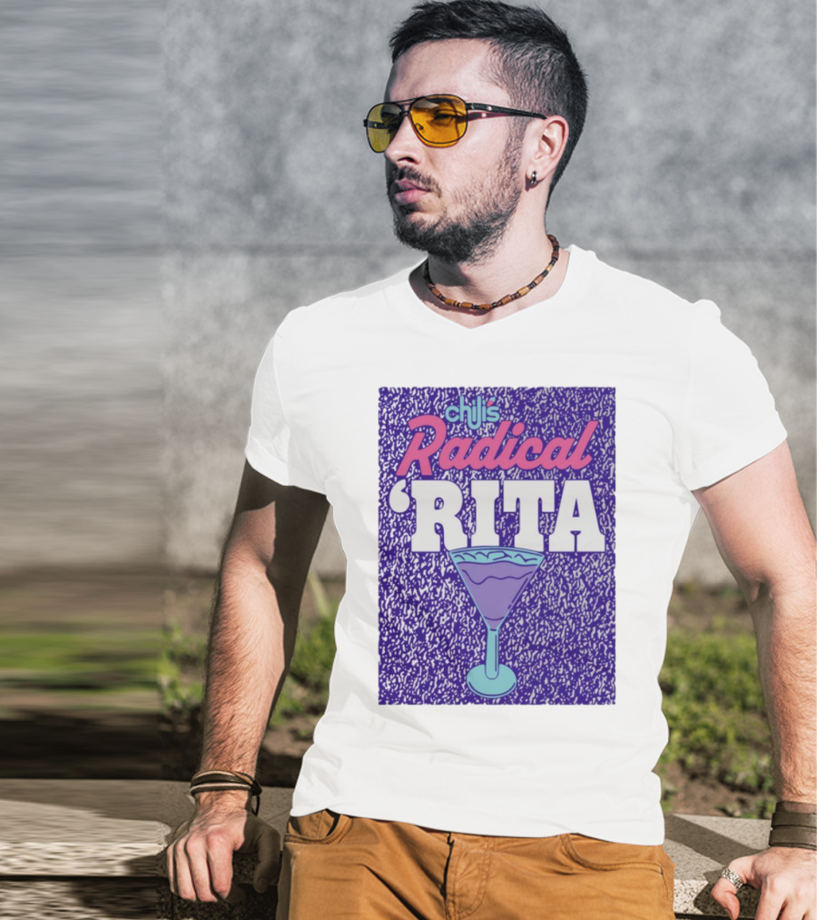 Chili's Radical Rita Retro Cocktail Margarita Vibes T-Shirt