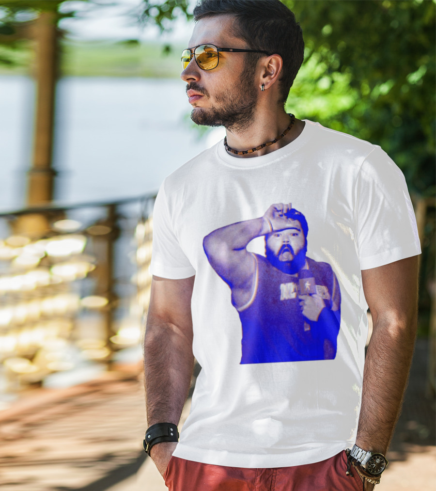 "Karltowns Wearing Jason Dantona NYC Basketball Theme Blue Tone" T-Shirt