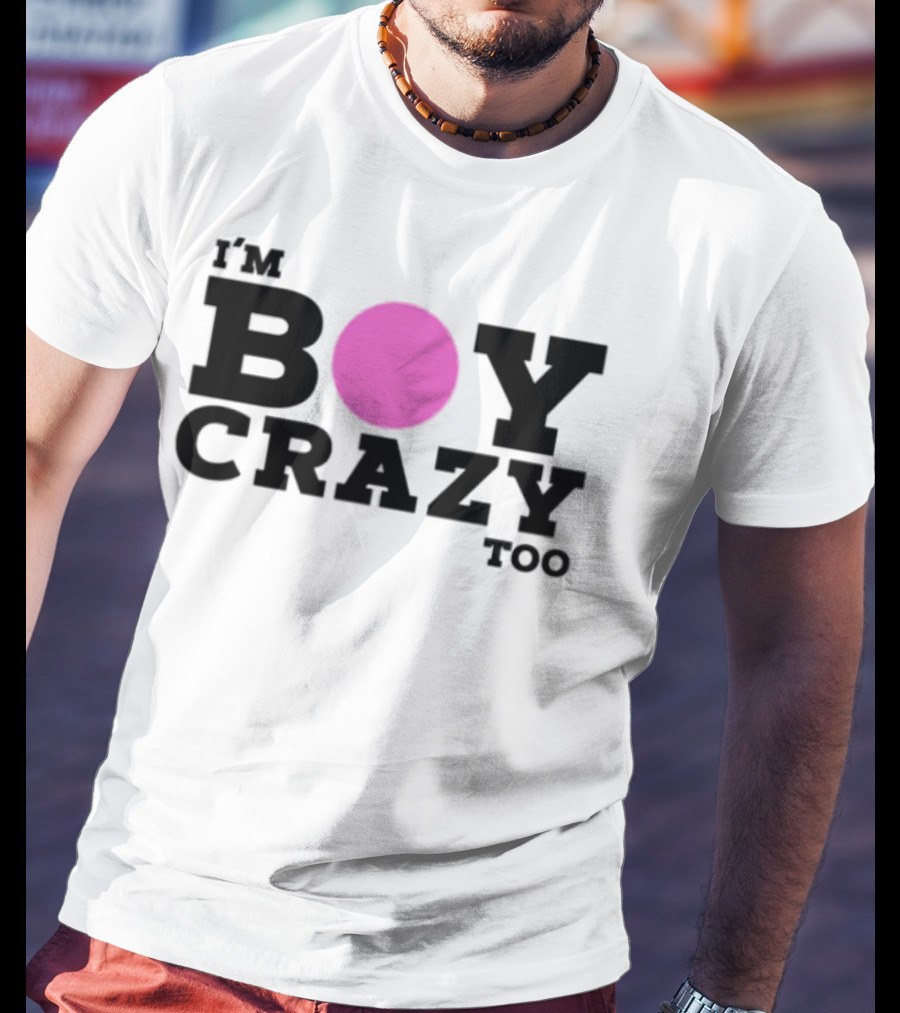 Kesha I'm Boy Crazy Too Pink Circle T-Shirt
