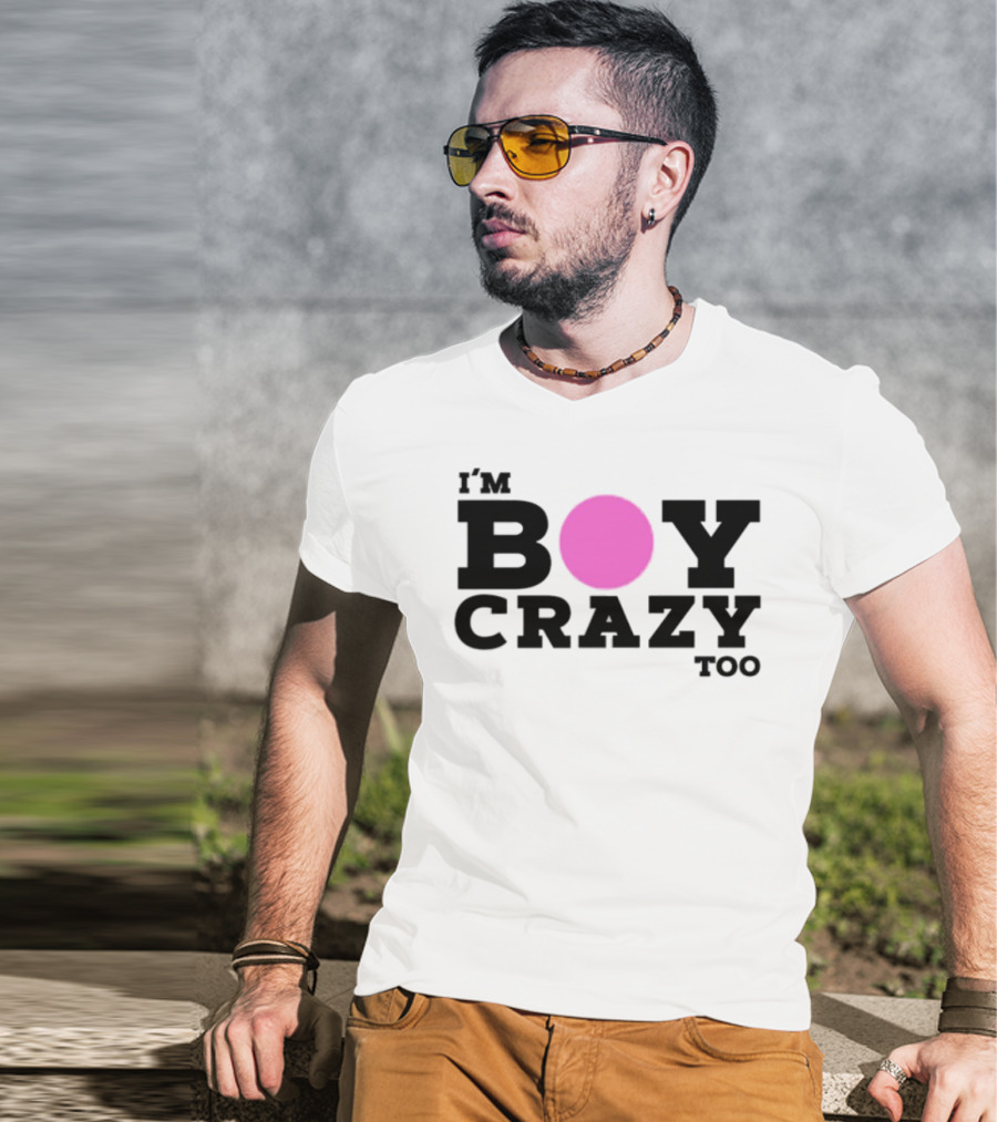 Kesha I'm Boy Crazy Too Pink Circle T-Shirt