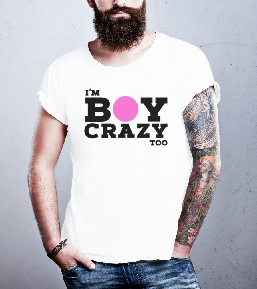 Kesha I'm Boy Crazy Too Pink Circle T-Shirt