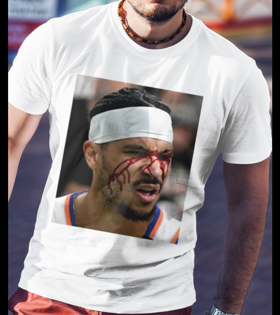 Limited Edition Josh Hart New York Knicks Elbowed Face Moment T-Shirt